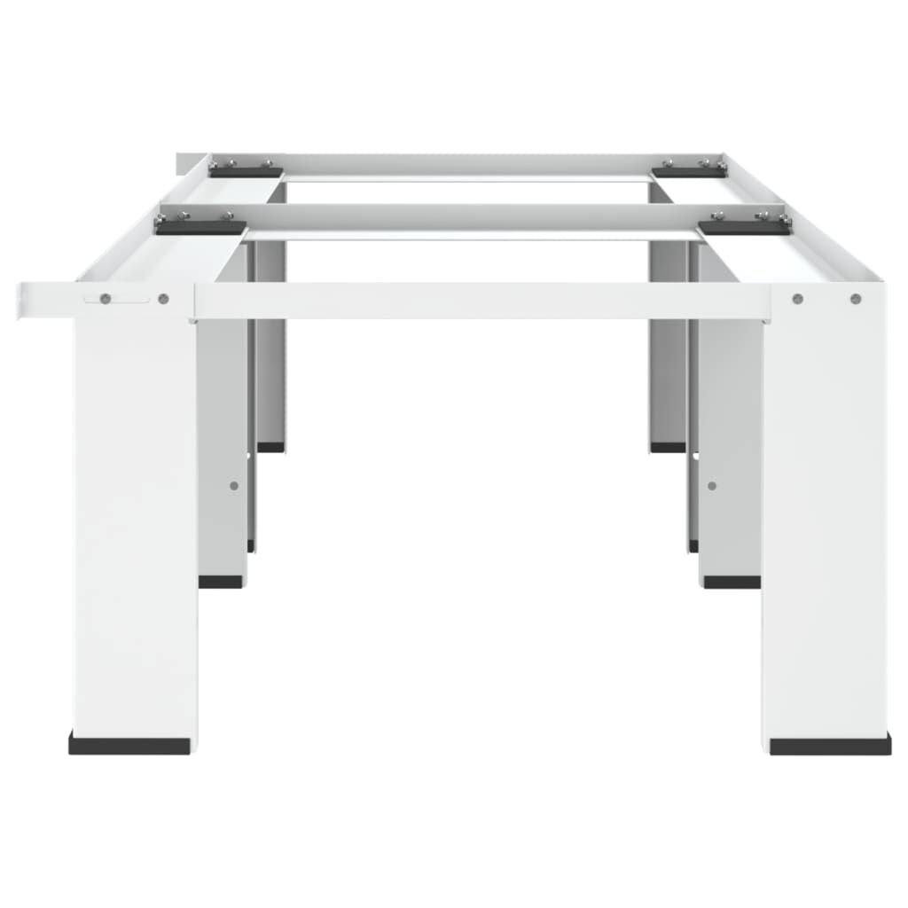 vidaXL Double Washing and Drying Machine Pedestal White