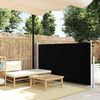 vidaXL Patio Retractable Side Awning 100x500 cm Black