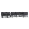 vidaXL 6 Piece Garden Lounge Set with Cushions Anthracite Steel