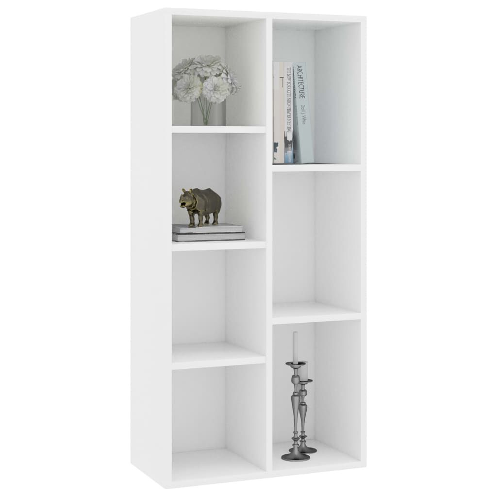 vidaXL Book Cabinet White 50x25x106 cm Engineered Wood