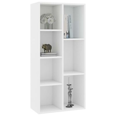 vidaXL Book Cabinet White 50x25x106 cm Engineered Wood, white vidaXL Book Cabinet White 50x25x106 cm Engineered Wood
