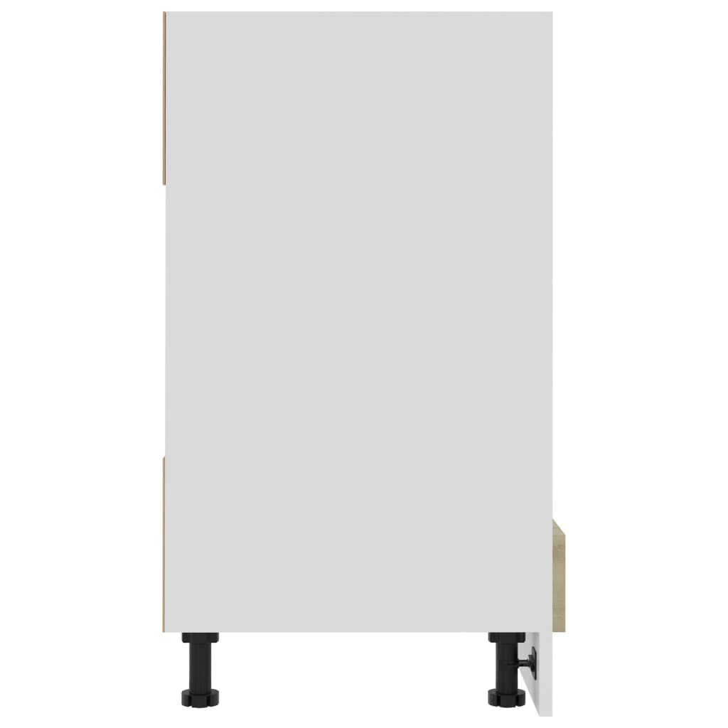vidaXL Oven Cabinet Riga Sonoma Oak 60x46x81.5 cm Engineered Wood
