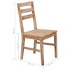 vidaXL Dining Chairs 6 pcs Solid Acacia Wood