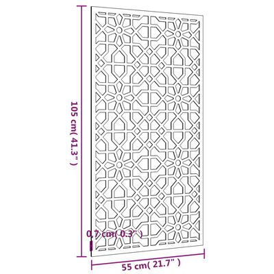 vidaXL Garden Wall Decoration 105x55 cm Corten Steel Moorish Design
