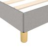vidaXL Bed Frame without Mattress Light Grey 92x187 cm Single Fabric