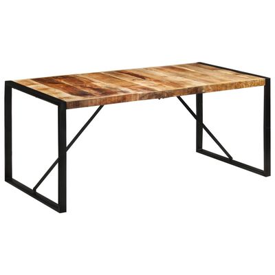 vidaXL Dining Table 175x90x76 cm Solid Rough Wood Mango