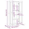 vidaXL Book Cabinet Black 82.5x30.5x185.5 cm Engineered Wood