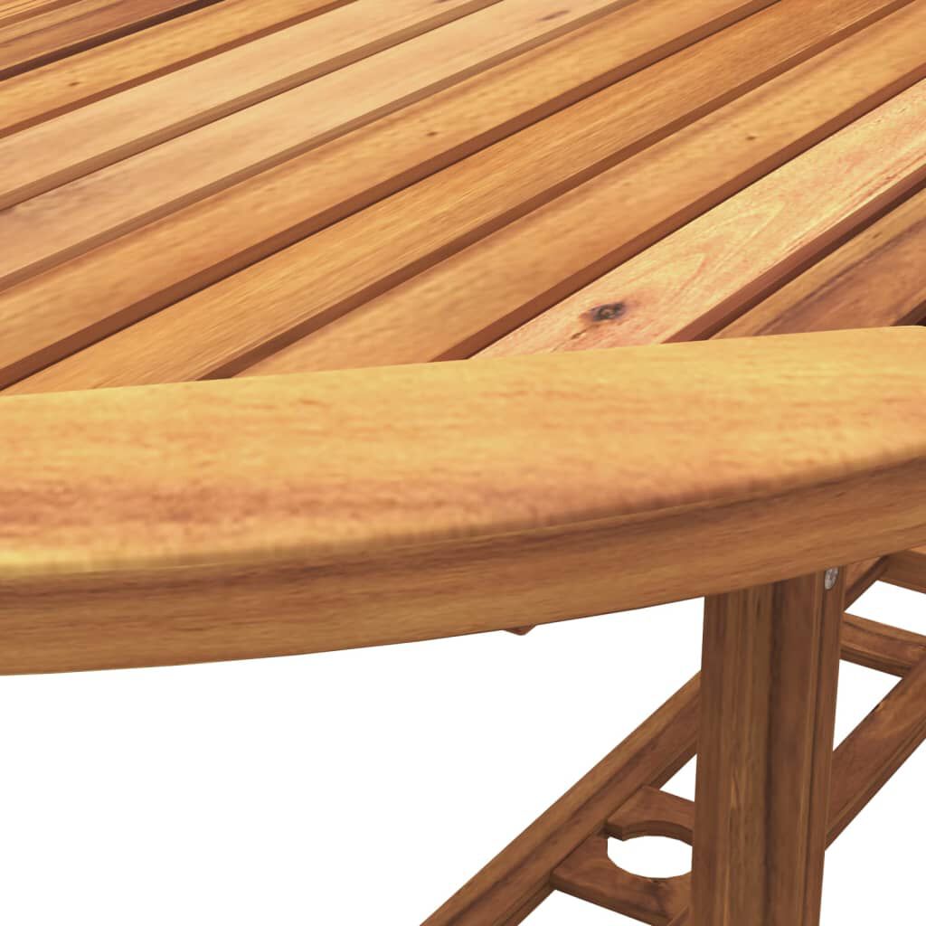 vidaXL 5 Piece Garden Dining Set Solid Wood Acacia and Textilene