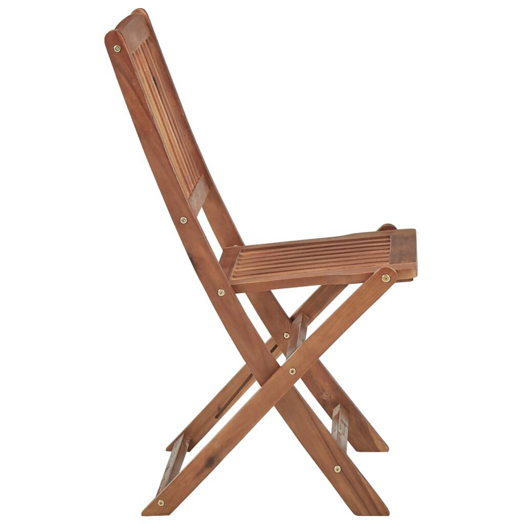 vidaXL Folding Outdoor Chairs 8 pcs Solid Acacia Wood