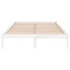 vidaXL Bed Frame without Mattress White Solid Wood 120x200 cm