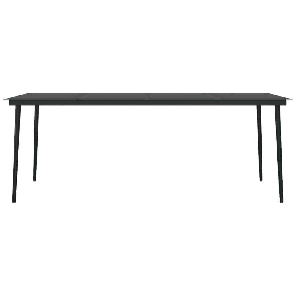 vidaXL 9 Piece Garden Dining Set Brown and Black