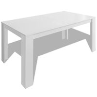 vidaXL Dining Table 140x80x75 cm White, white vidaXL Dining Table 140x80x75 cm White