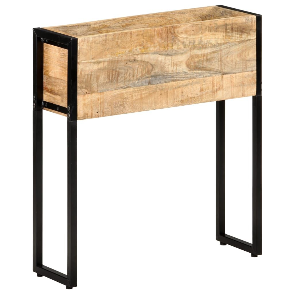 vidaXL Planter 60x20x68 cm Rough Mango Wood
