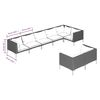 vidaXL 8 Piece Garden Lounge Set with Cushions Poly Rattan Dark Grey