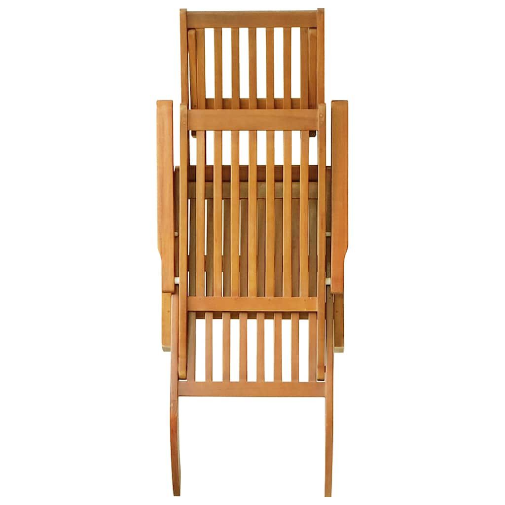 vidaXL Outdoor Deck Chairs with Footrests 2 pcs Solid Wood Acacia