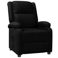 vidaXL Recliner Chair Black Faux Leather, black vidaXL Recliner Chair Black Faux Leather