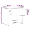 vidaXL Bedside Cabinets 2 pcs Sonoma Oak 40x30x39 cm Engineered Wood