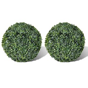 vidaXL Artificial Plant | Set of 2 | Mixed green | PVC | Medium