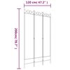vidaXL 3-Panel Room Divider Brown 120x200 cm Fabric