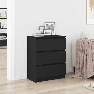 vidaXL Sideboard Black 60x35x76 cm Engineered Wood, black vidaXL Sideboard Black 60x35x76 cm Engineered Wood
