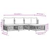 vidaXL 4 Piece Garden Lounge Set with Cushions Anthracite Steel