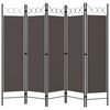 vidaXL 5-Panel Room Divider Anthracite 200x180 cm