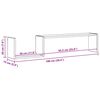 vidaXL Wall Shelves 2 pcs Smoked Oak 100x15x20 cm Engineered Wood