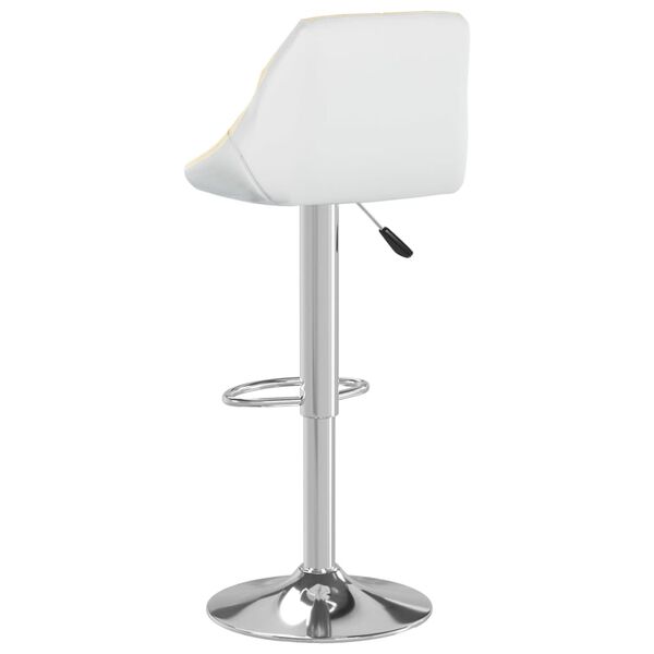 vidaXL Bar Stools 2 pcs Cream and White Faux Leather