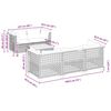 vidaXL 6 Piece Garden Sofa Set with Cushions Grey Poly Rattan