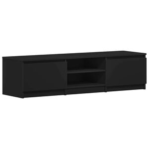 vidaXL TV Cabinet Black 140x40x35.5 cm Engineered Wood