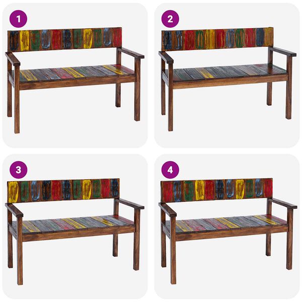 vidaXL Dining Chairs 4 pcs Solid Reclaimed Wood