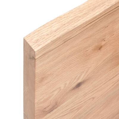 vidaXL Table Top Light Brown 80x50x(2-4) cm Treated Solid Wood Live Edge