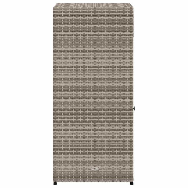 vidaXL Garden Storage Cabinet Grey 55x55x111 cm Poly Rattan