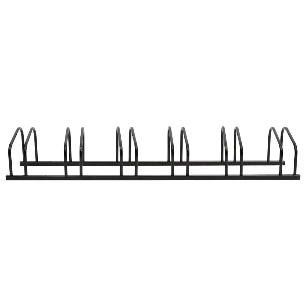 vidaXL Bike Rack for 6 Bikes Black Steel