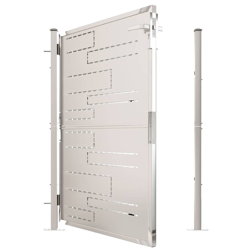 vidaXL Garden Gate 100x125 cm Stainless Steel