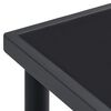 vidaXL 5 Piece Garden Dining Set Black Steel and Textilene