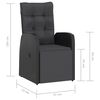 vidaXL 11 Piece Outdoor Dining Set with Cushions Poly Rattan Black
