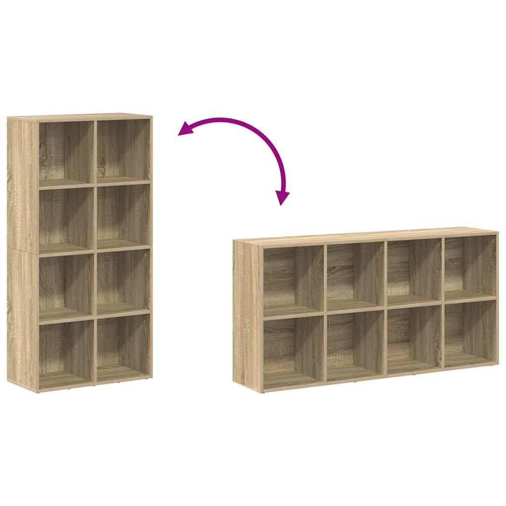 vidaXL Book Cabinet/Sideboard Sonoma Oak 66x30x130 cm Engineered Wood