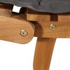 vidaXL Sun Lounger with Cushion Solid Acacia Wood Dark Grey