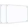 vidaXL Kitchen Backsplashes 2 pcs Transparent 70x50 cm Tempered Glass