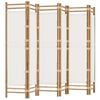 vidaXL Folding 6-Panel Room Divider 240 cm Bamboo and Canvas