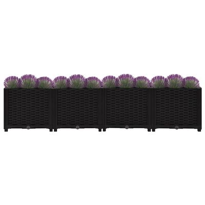 vidaXL Raised Bed 160x40x38 cm Polypropylene, black vidaXL Raised Bed 160x40x38 cm Polypropylene