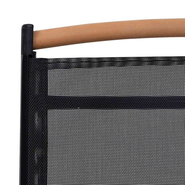 vidaXL Folding Garden Chairs 4 pcs Aluminium and Textilene Black