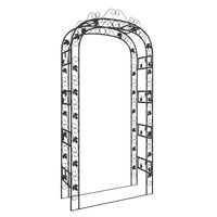vidaXL Garden Arch Black 116x45x240 cm Steel,  vidaXL Garden Arch Black 116x45x240 cm Steel