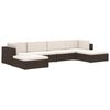vidaXL Sectional Corner Chair 1 pc with Cushions Poly Rattan Black