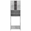 vidaXL Washing Machine Cabinet Concrete Grey 64x25.5x190 cm