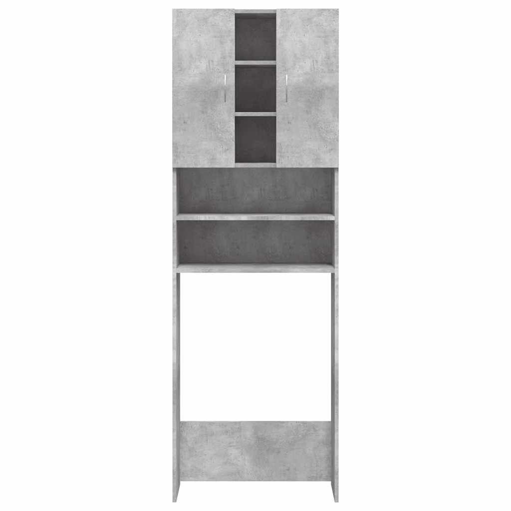 vidaXL Washing Machine Cabinet Concrete Grey 64x25.5x190 cm