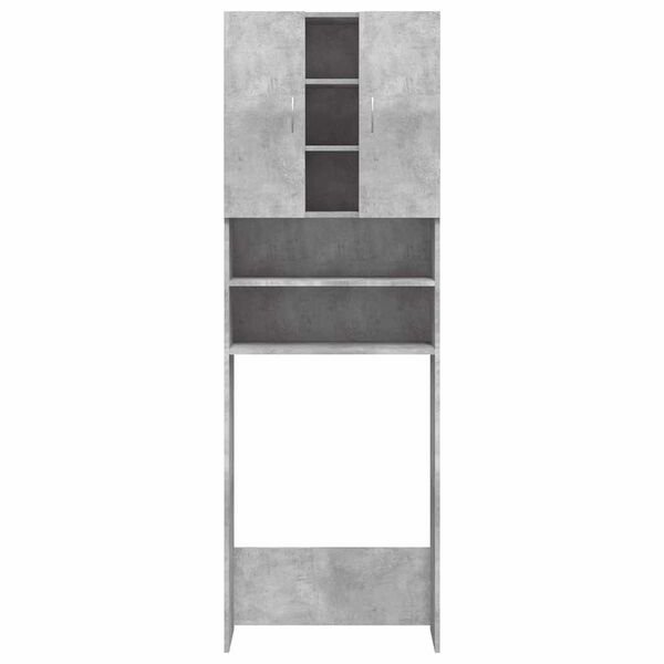 vidaXL Washing Machine Cabinet Concrete Grey 64x25.5x190 cm