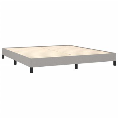 vidaXL Bed Frame without Mattress Light Grey 183x203 cm King Fabric