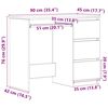 vidaXL Desk White 90x45x76 cm Engineered Wood